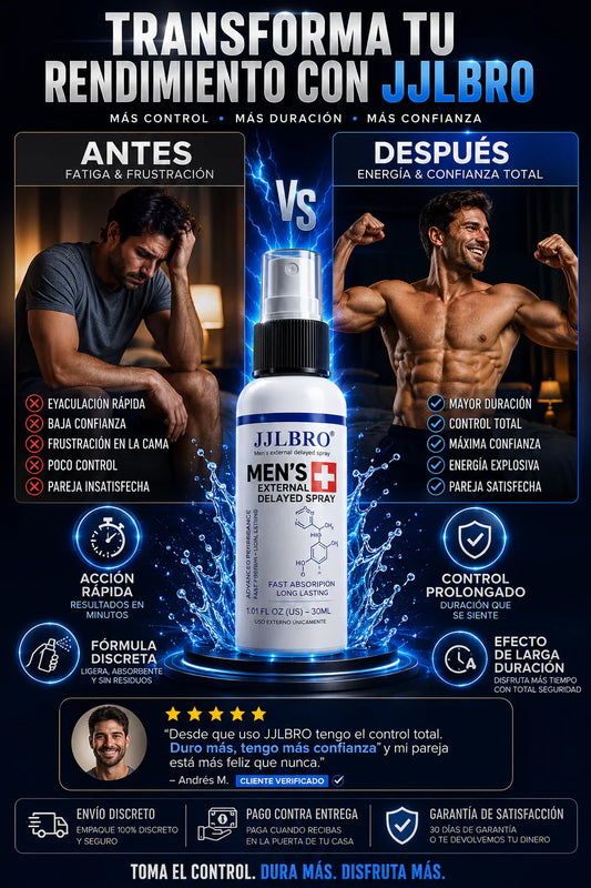 Spray Retardante Masculino JJLBRO® | Más Control y Duración