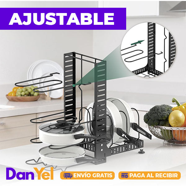 Estante Organizador de Ollas y Tapas | Utensilios de Cocina