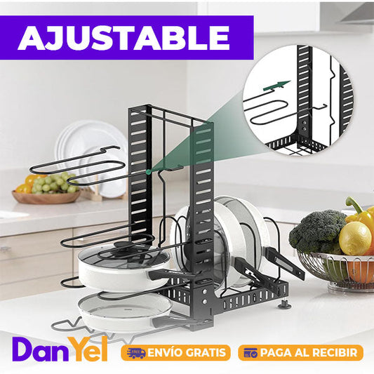 Estante Organizador de Ollas y Tapas | Utensilios de Cocina