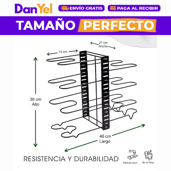 Estante Organizador de Ollas y Tapas | Utensilios de Cocina