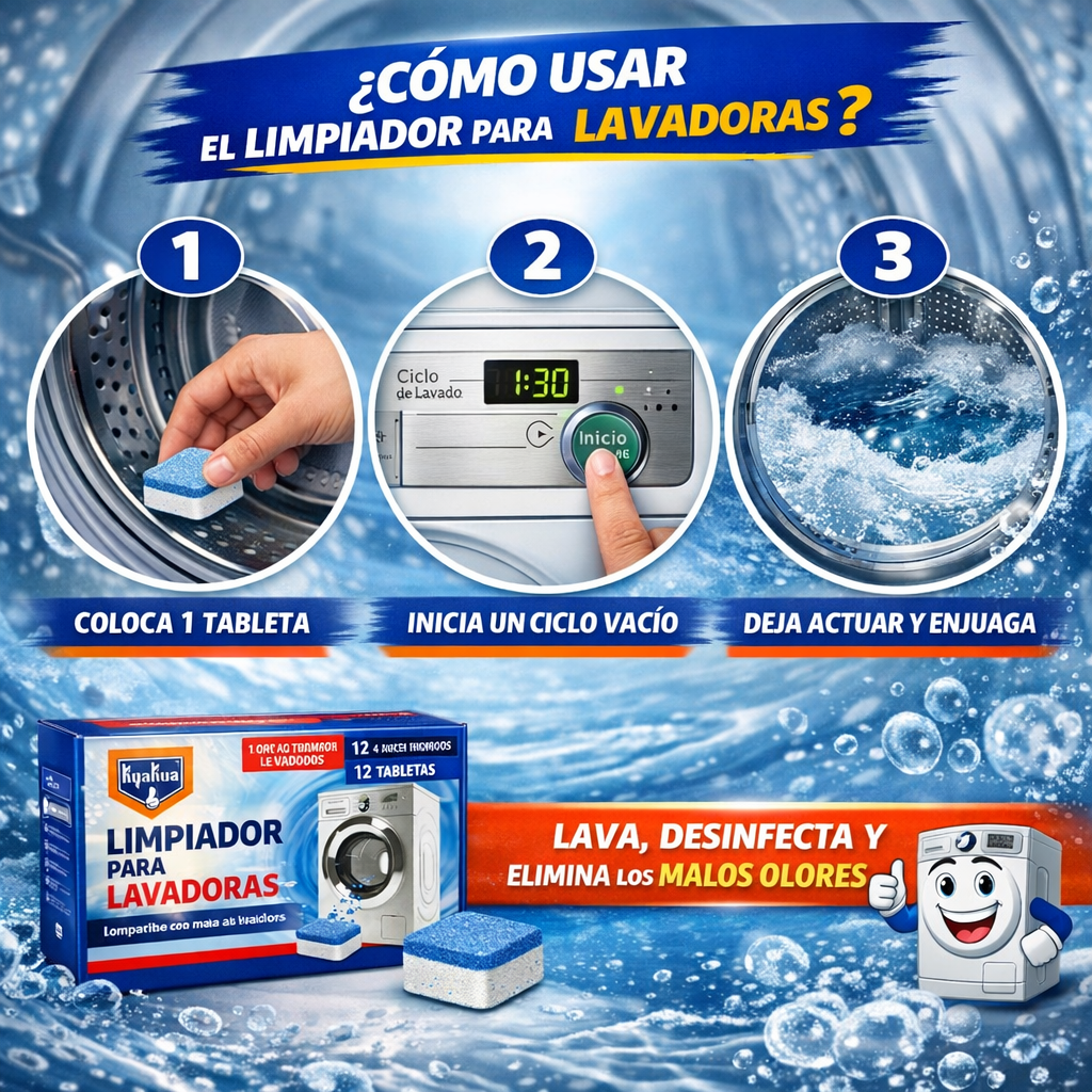 Tabletas Limpiadoras Para Lavadora 2x1