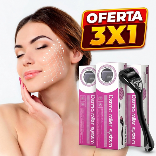 DermaRoller | Rodillo para la Piel, Barba y Cabello 3x1