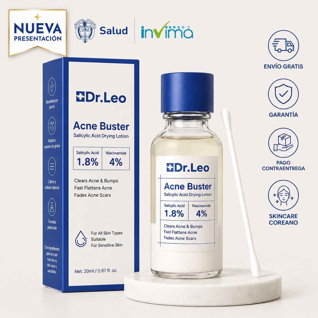 Loción Secante Dr. Leo: Tratamiento Focalizado de Noche