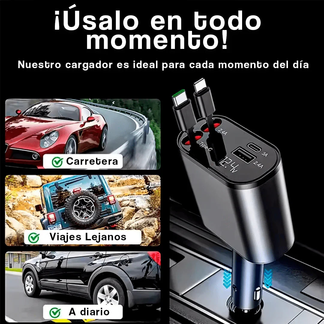 Cargador 5 en 1 para Auto | Carga Rápida