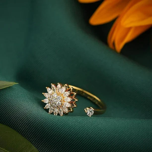 Anillo Giratorio de Girasol | Anti-Estrés