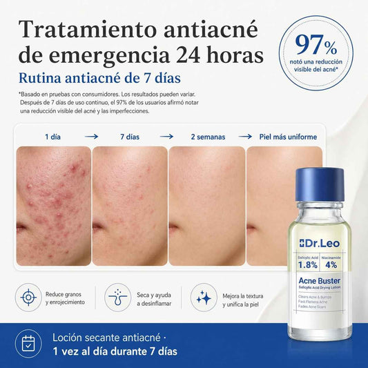 Loción Secante Dr. Leo: Tratamiento Focalizado de Noche