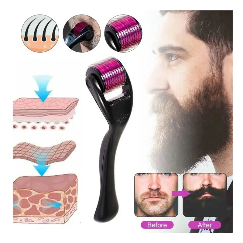 DermaRoller | Rodillo para la Piel, Barba y Cabello 3x1