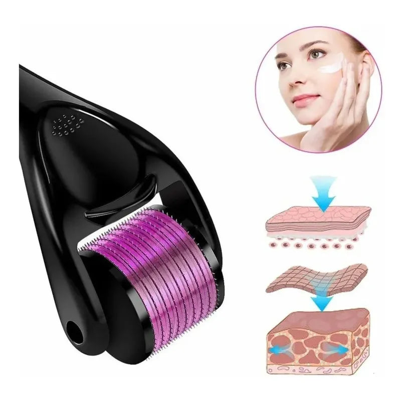 DermaRoller | Rodillo para la Piel, Barba y Cabello 3x1